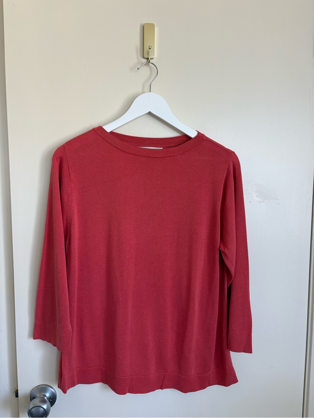 Coldwater Creek Women’s Coral Silk Cotton Blend Top Size XL